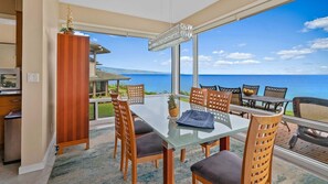 Outdoor dining - Kapalua Bay Villa 20G2 By Parrish Maui - Oceanfront & great beach access (Lahaina)