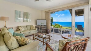 TV, books - Kapalua Bay Villa 21G5 By Parrish Maui -  Beachfront & ocean views (Lahaina)