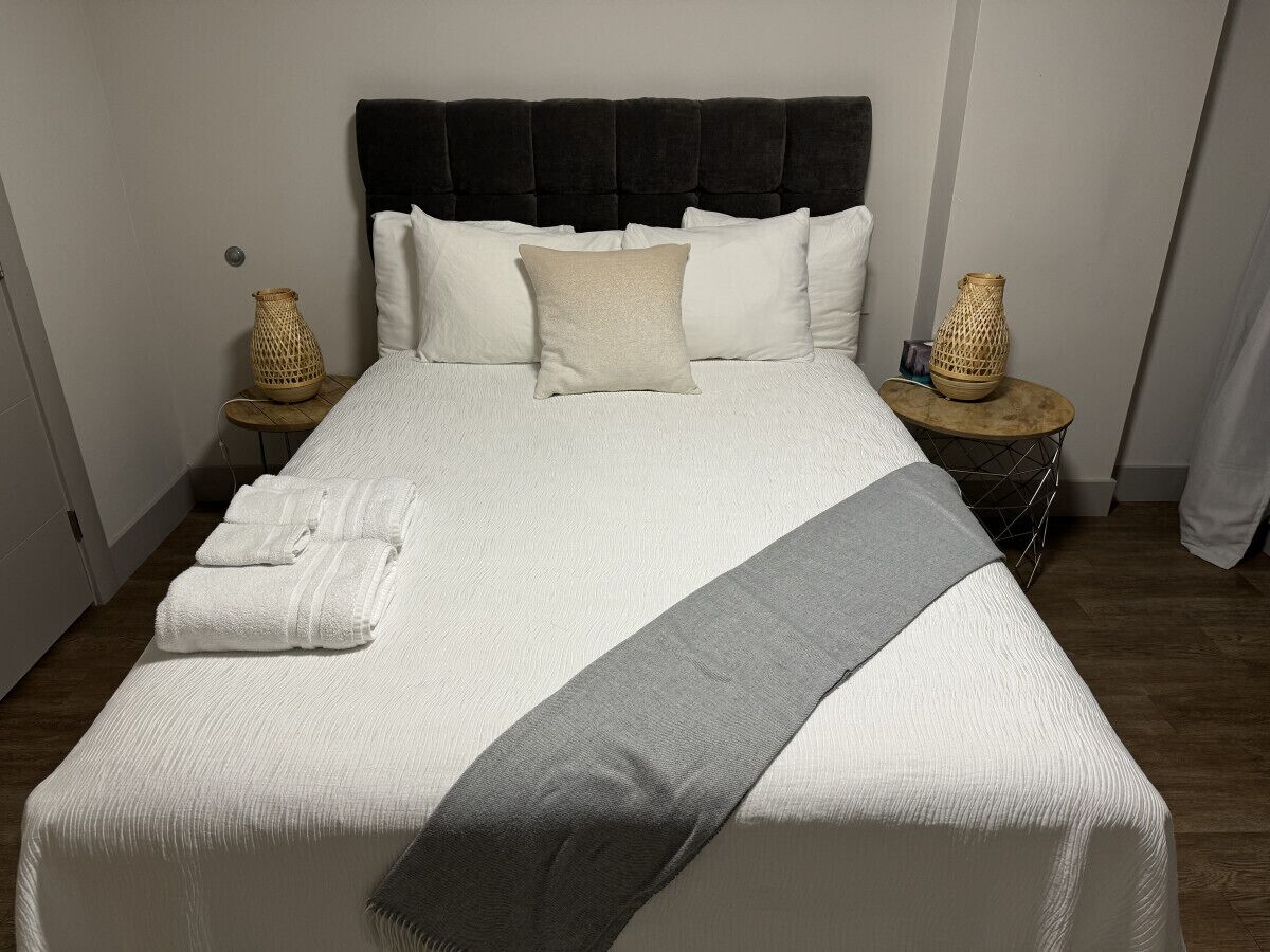 1 bedroom, desk, iron/ironing board, travel cot