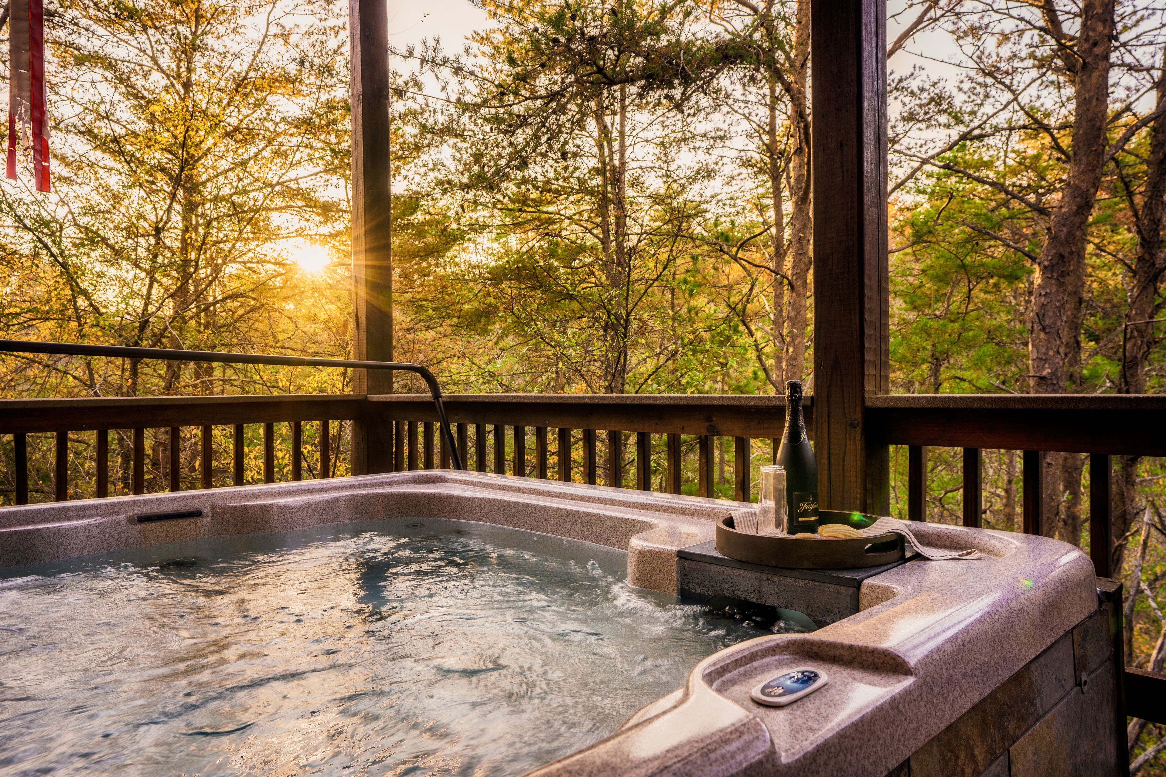 Outdoor spa tub
