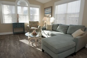 TV, DVD player, books