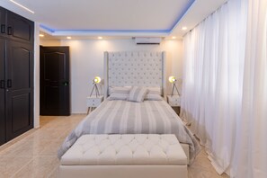 Luxury-Apartment | 2 Schlafzimmer, Allergikerbettwaren, laptopgeeigneter Arbeitsplatz