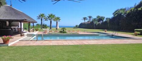 A heated pool