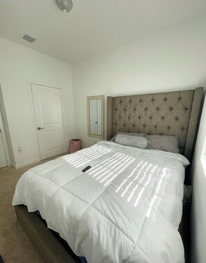 3 bedrooms, iron/ironing board, travel cot, WiFi