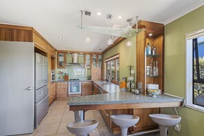 Fridge, microwave, dishwasher, toaster