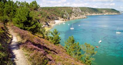 Wohnung mit Meerblick; Strand von Porzic
