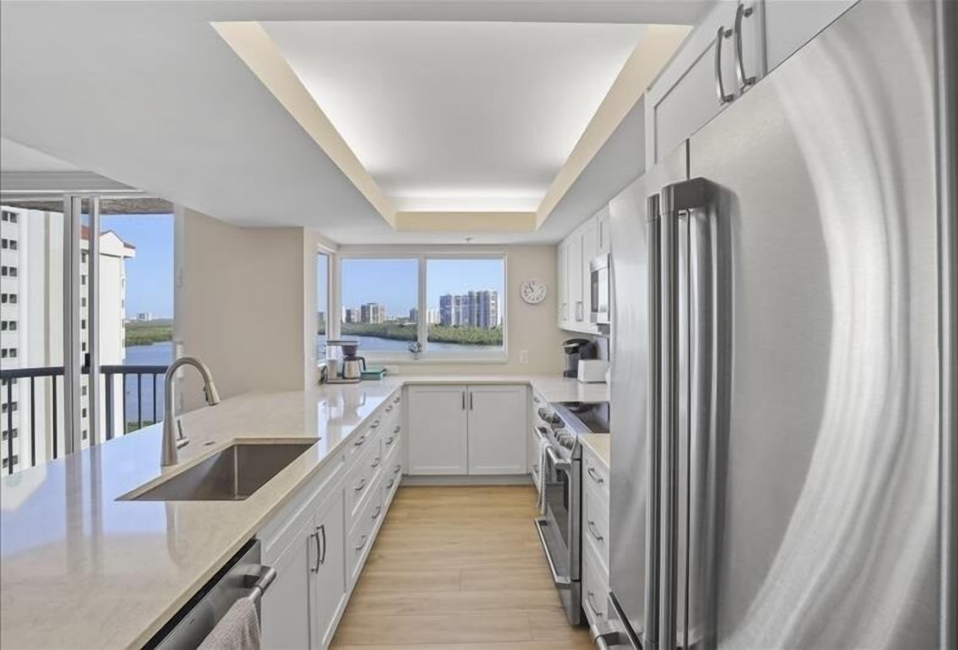 Coffee/tea maker, toaster, dining tables