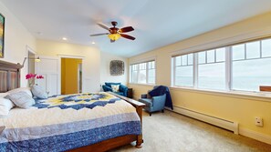 4 bedrooms, desk, iron/ironing board, travel cot