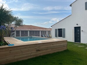 A heated pool