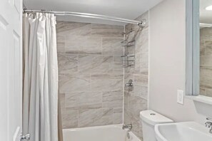 Towels, soap, shampoo