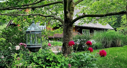 Swiss Chalet amidst sixteen acres in Litchfield Hills surrounded by land trust