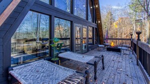 Terrace/patio - Once Upon A Time is a beautiful A-Frame Cabin thats magical with a unique style (Gatlinburg)