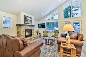 TV, fireplace - Family-Friendly Packwood Retreat w/ Deck! (Packwood)