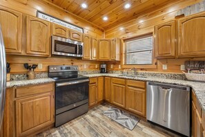 Fridge, microwave, oven, stovetop - Game Room, Hot Tub & Large Porches-Luxury Cabin (Sevierville)