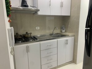 Frigorífico grande, microondas, horno y lavavajillas