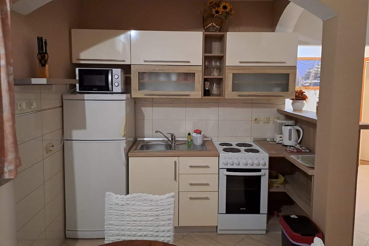 Appartement (Two bedroom Apartment with Balcony an) | Privékeuken | Een koelkast, eettafels