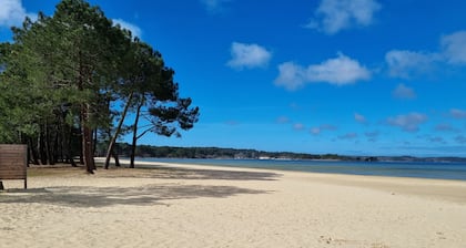 Very bright Scandinavian chalet located 3 min. from the lake and 10 min. of the