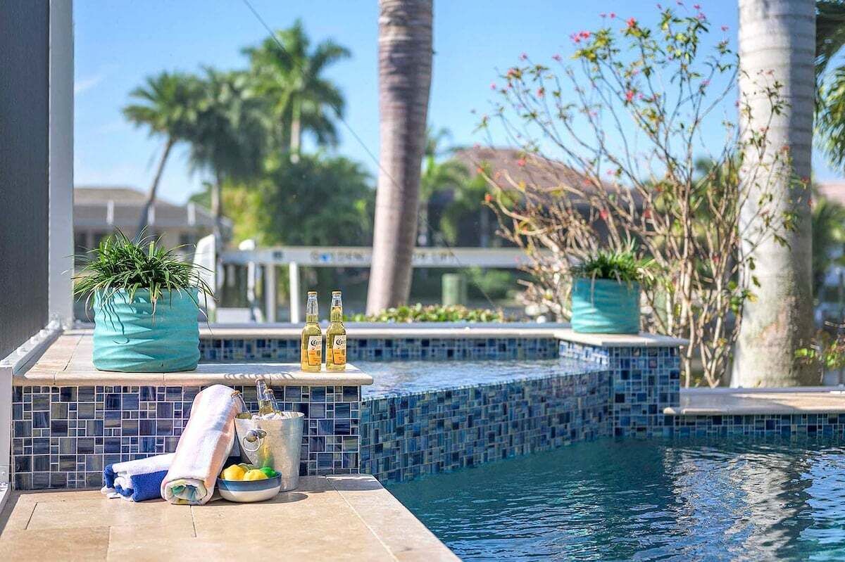 A heated pool