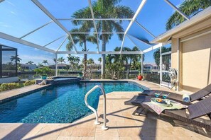 A heated pool