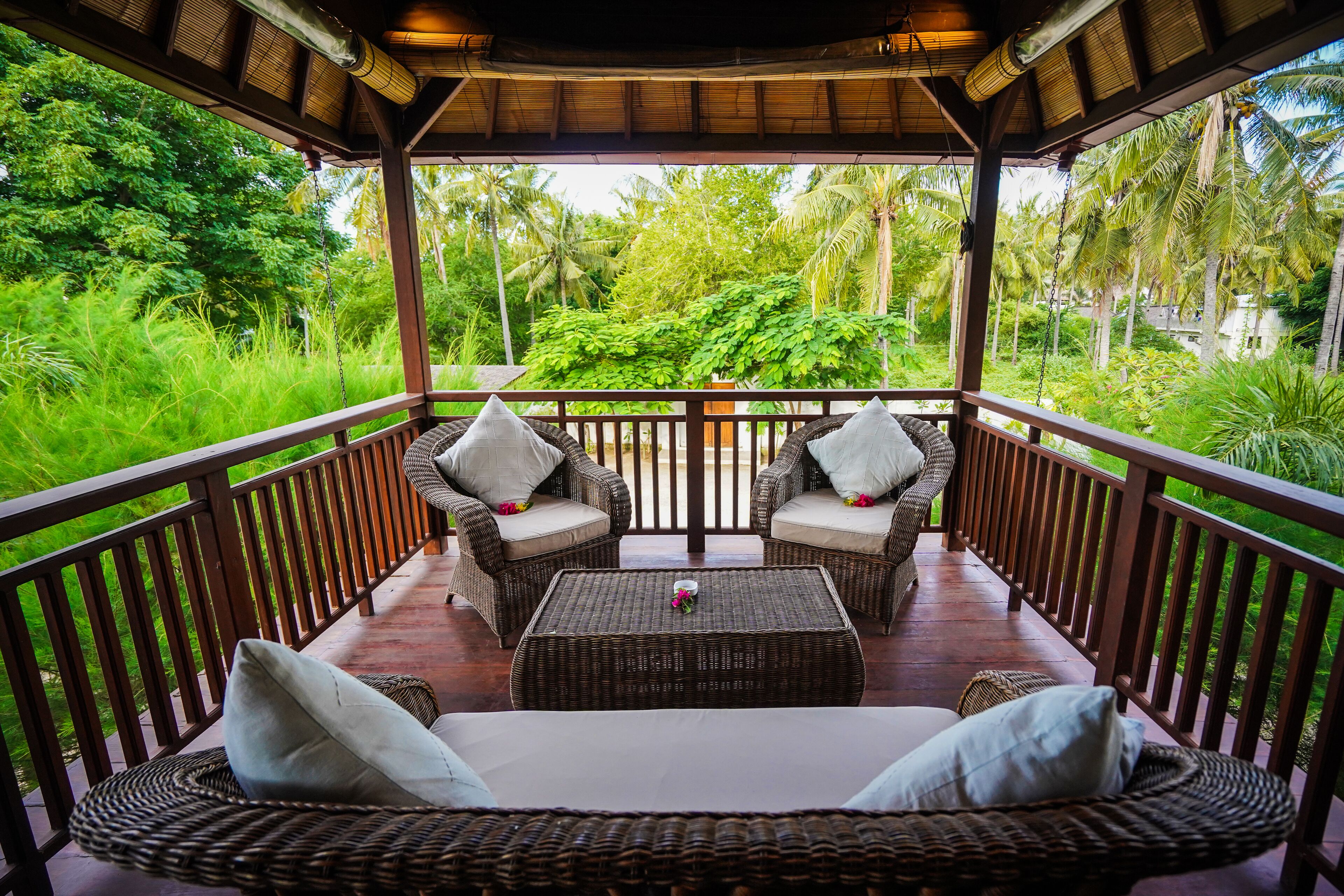 Vila Mewah, 4 kamar tidur, pemandangan kebun | Teras/patio