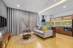 Luxe appartement | Uitzicht vanuit de kamer