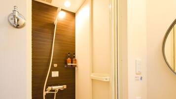 Basic Double Room, 1 Double Bed, Non Smoking, Mezzanine | Bathroom | Shower, hydromassage showerhead, free toiletries, hair dryer