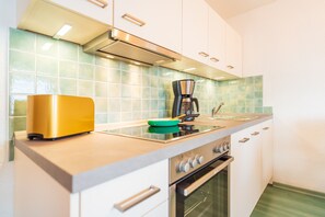 Fridge, oven, stovetop, dishwasher