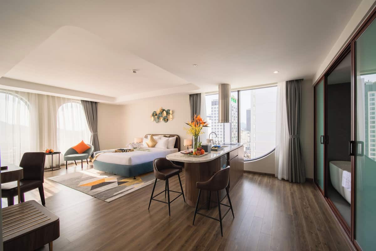 Suite Junior | Minibar, espace de travail pour ordinateurs portables