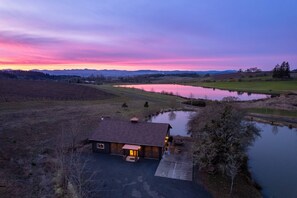 Exterior - Picturesque Lakeside Setting, Patio Seating w Fire-Pit, Surrounded by Vineyards, On Solena Estate (Yamhill)