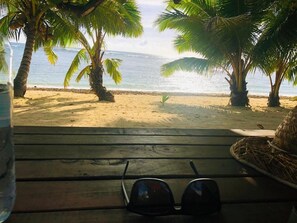 Beach towels - 'ARE PEPE is a unique large one bedroom container style unit. (Avarua District)