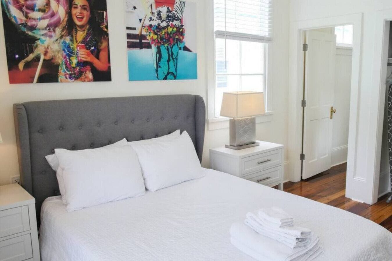 3 bedrooms, desk, iron/ironing board, travel cot