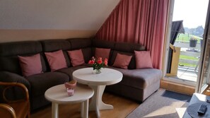 TV, DVD-spiller, bøker og musikkbibliotek
