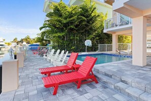 Outdoor pool, a heated pool