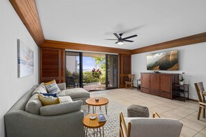 TV - PK35! Modern Poipu Retreat | Relaxing Pool & Walk to Beach (Koloa)