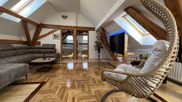 TV connectée, table de tennis de table, chaßne hi-fi