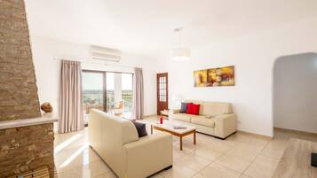 TV, DVD player, ping pong