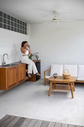 Luxury-Villa, 1 King-Bett, Badewanne, Poolblick | Eigene Küche