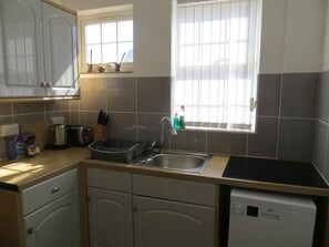 Fridge, oven, stovetop, dishwasher