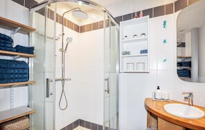 Shower, hair dryer