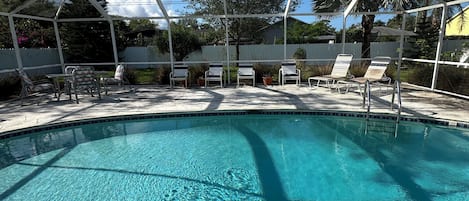 Outdoor pool, a heated pool