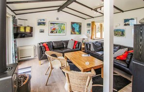 TV, fireplace - Awesome home in Samsø with WiFi (Samsø)