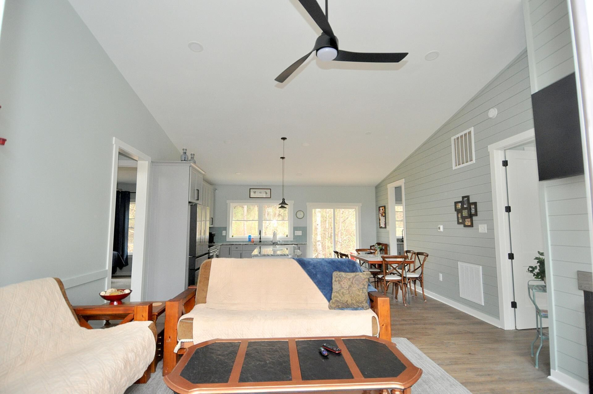 House, Multiple Beds (River Nest - Newly Constructed!) | Living area | 32-inch Smart TV with digital channels, TV, fireplace