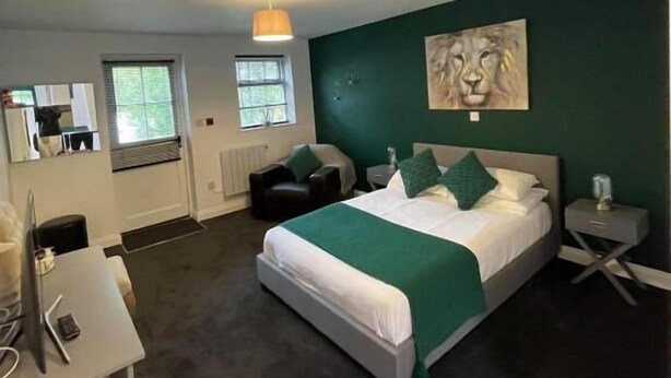 Habitación doble Deluxe | Tabla de planchar con plancha, wifi gratis y ropa de cama 