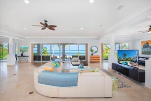 TV - Iggy Blue: Rum Point Villa w/Pool, Spa, & Snorkeling Beachfront. (Rum Point)