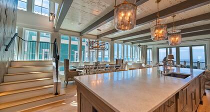 Luxury beach-front home, gourmet kitchen, private pool, gated community, gear