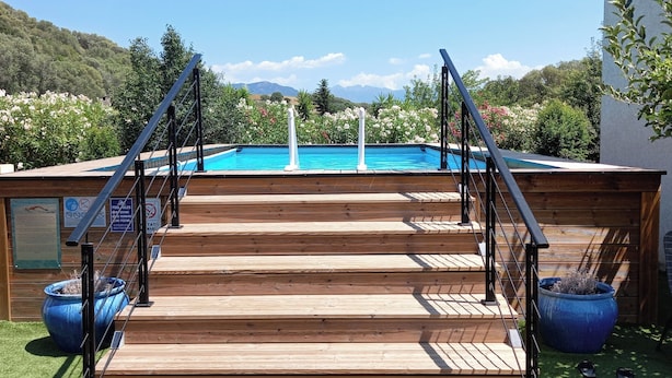 Outdoor pool - L' Amandier with communal swimming pool (AJACCIO)