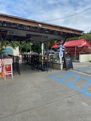 Outdoor dining - Beach across the street for you to Enjoy the "Solitude" East End Villa (Christiansted)