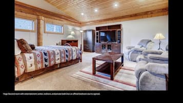 4 slaapkamers, een bureau, een strijkplank/strijkijzer, reisbedje