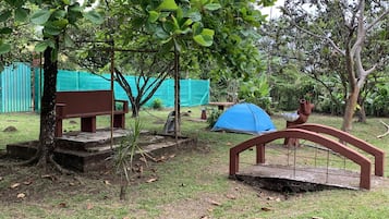 Outdoor banquet area