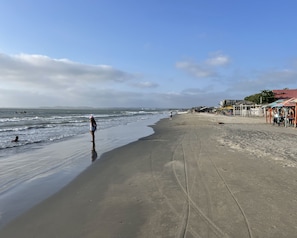 Una spiaggia nelle vicinanze, sabbia scura